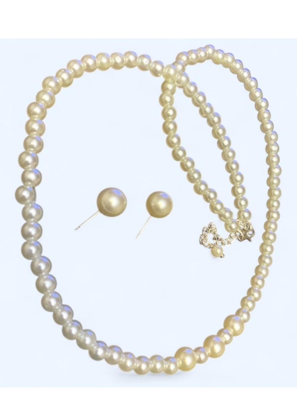 Chic Cream Pearl Women's Necklace set